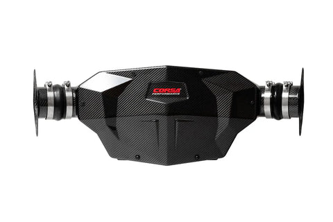 Corsa Performance - Black / Carbon Fiber Air Intake | 2020-24 Corvette C8 (44003D)